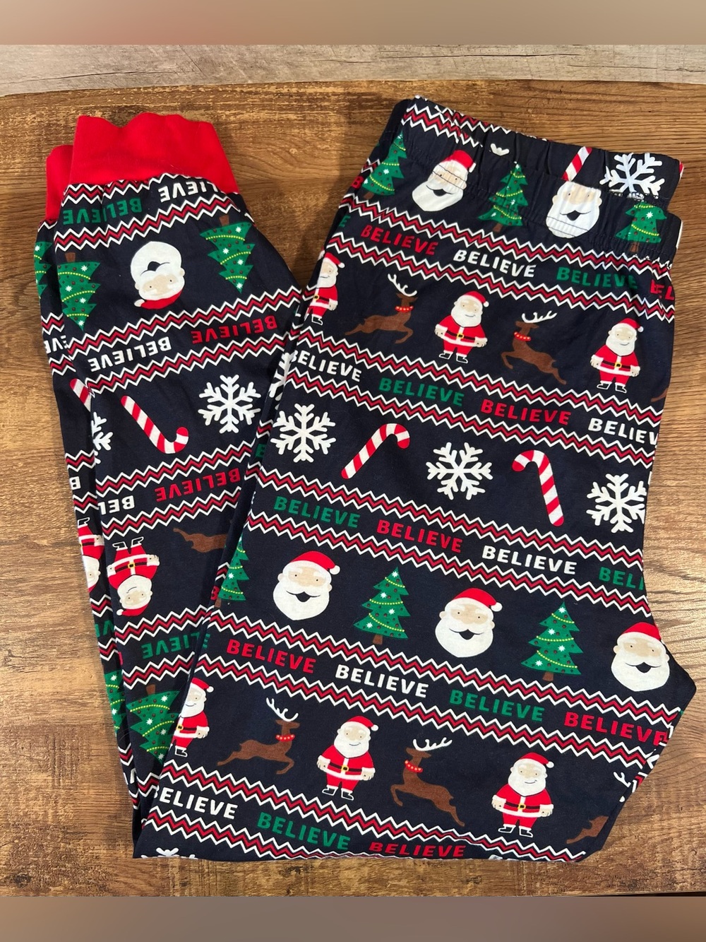 PJ Place Adult Unisex Holiday Christmas Pajama Pants Navy Size Medium